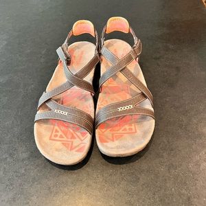 Merrell Sandspur Women's Sandals Size 9 Slingback Leather Strappy Brown Coral